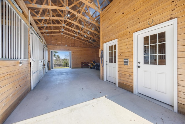 view of horse barn