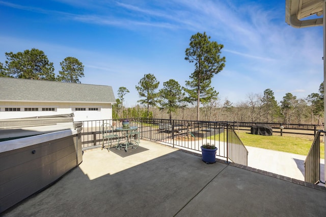 view of patio / terrace with fence