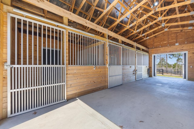 view of horse barn