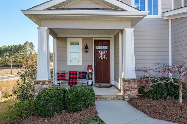 view of doorway to property