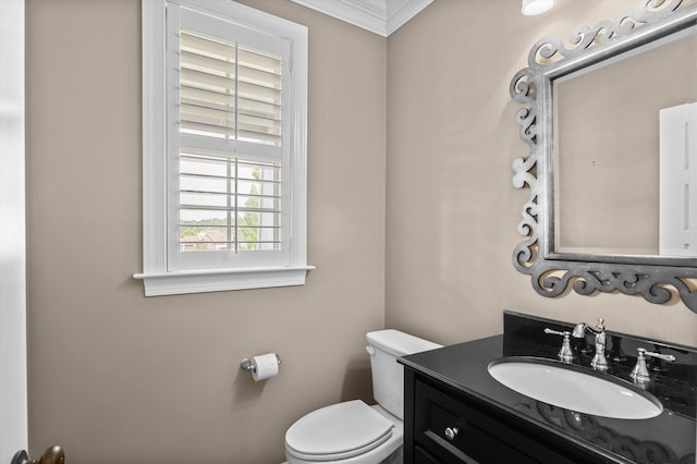 884 Willow Lk, Evans, GA 30809 - bathroom with ornamental molding, toilet, and vanity