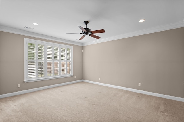 884 Willow Lk, Evans, GA 30809 - spare room featuring baseboards, a ceiling fan, and light carpet
