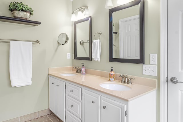 4161 Eagle Nest Dr, Evans, GA 30809 - bathroom with double vanity and tile patterned flooring
