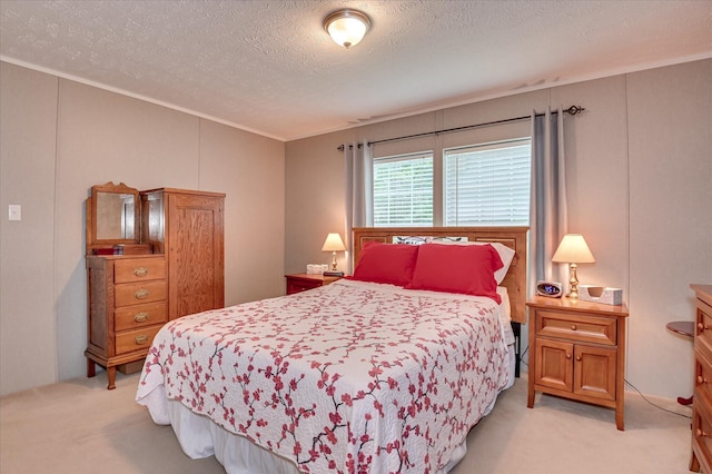 1711 Carolyn Lake Cir, Thomson, GA 30824 - bedroom featuring light carpet, a textured ceiling, and ornamental molding