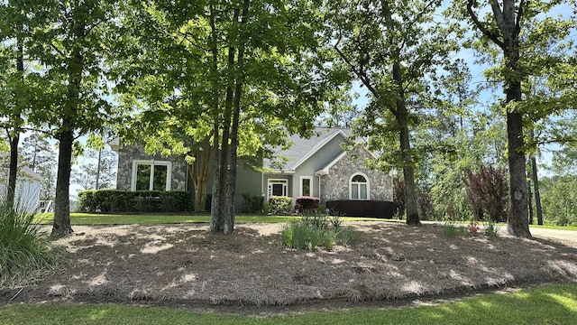 341 Crown Pt, Mccormick, SC 29835 - obstructed view of property featuring stone siding