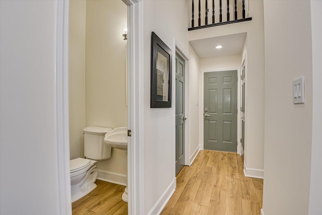 341 Crown Pt, Mccormick, SC 29835 - hallway with light wood-style flooring and baseboards