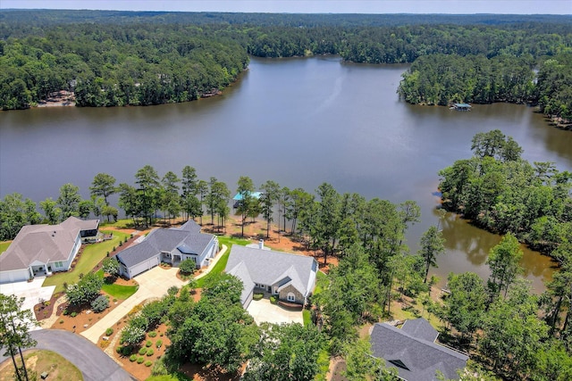 341 Crown Pt, Mccormick, SC 29835 - drone / aerial view of a heavily wooded area and a nearby body of water
