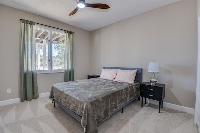 341 Crown Pt, Mccormick, SC 29835 - bedroom with baseboards, carpet floors, and ceiling fan