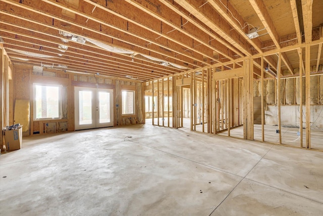 151 Commonwealth Way, Aiken, SC 29803 - miscellaneous room featuring french doors and unfinished concrete flooring