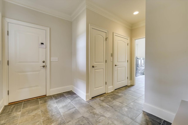 151 Commonwealth Way, Aiken, SC 29803 - foyer entrance with ornamental molding and recessed lighting