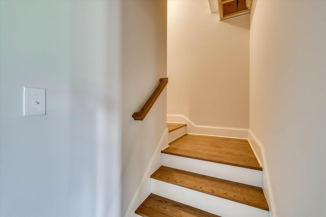 151 Commonwealth Way, Aiken, SC 29803 - stairway featuring wood finished floors
