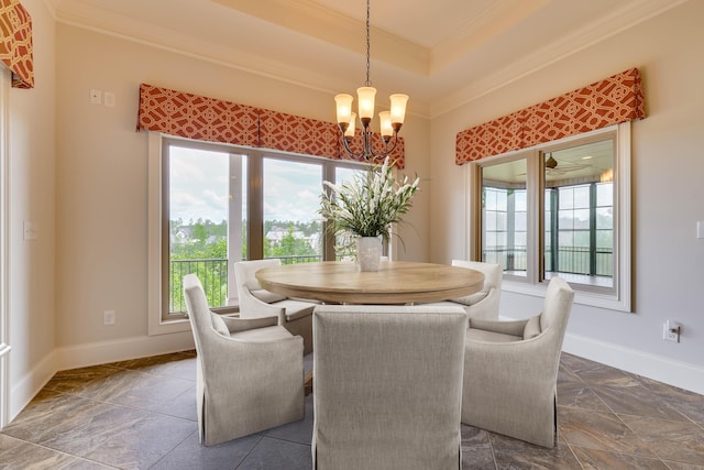 151 Commonwealth Way, Aiken, SC 29803 - dining room with ornamental molding, healthy amount of natural light, and a chandelier