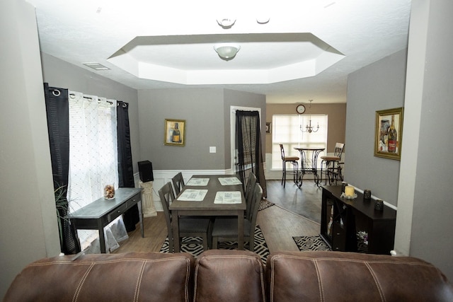 3107 Camden Way, Graniteville, SC 29829 - dining space featuring a raised ceiling and wood finished floors