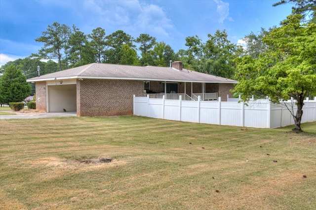 exterior space with a yard