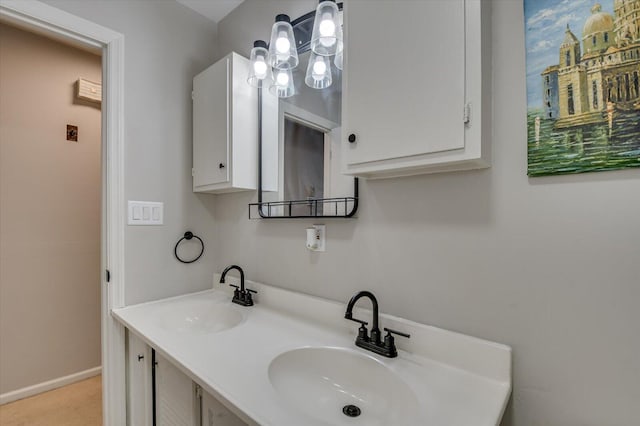 bathroom with vanity