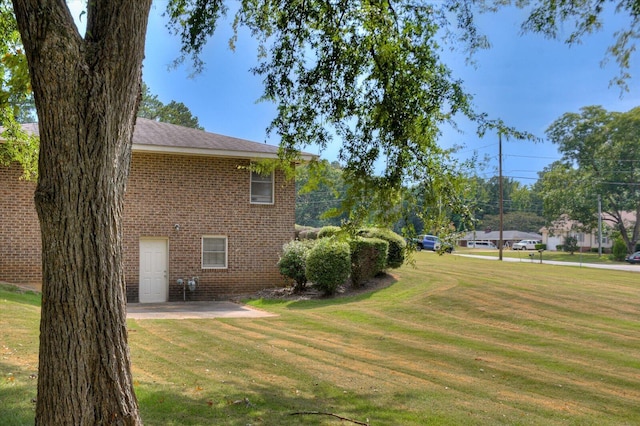 view of yard with a patio area