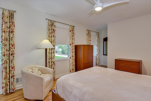 802 Dunbarton Dr, North Augusta, SC 29841 - bedroom with wood finished floors and ceiling fan