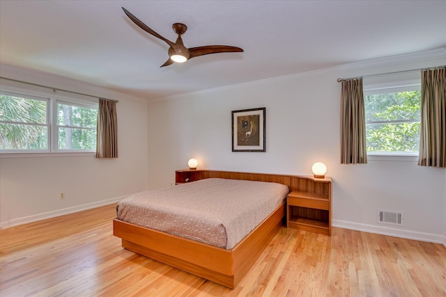 802 Dunbarton Dr, North Augusta, SC 29841 - bedroom featuring wood finished floors, crown molding, and ceiling fan