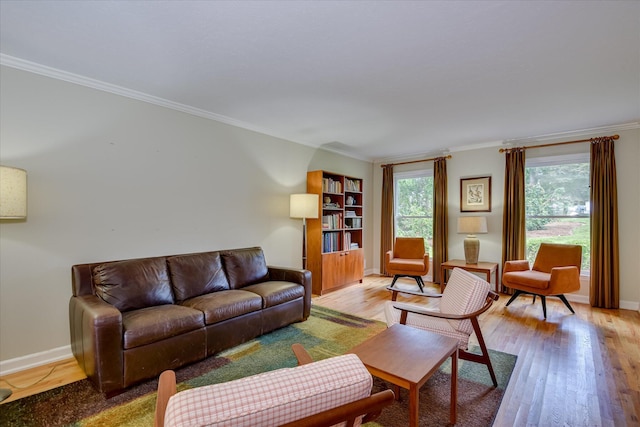 802 Dunbarton Dr, North Augusta, SC 29841 - living area featuring ornamental molding and light wood finished floors