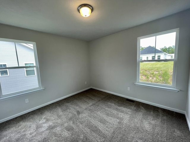 view of carpeted spare room