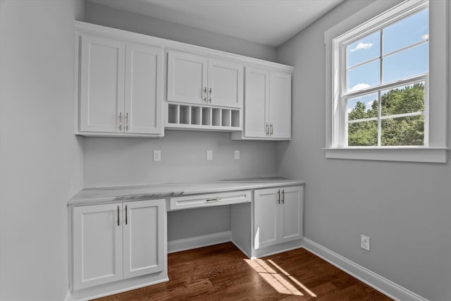 831 Whitney Shoals Rd, Evans, GA 30809 - unfurnished office featuring built in desk and dark wood-style floors
