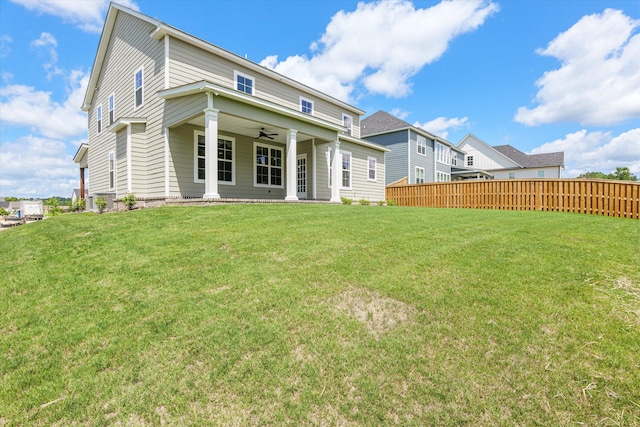 831 Whitney Shoals Rd, Evans, GA 30809 - back of property with a ceiling fan