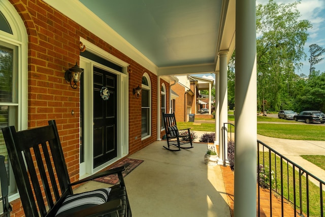 view of patio / terrace featuring a porch