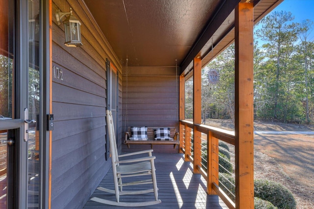 exterior space featuring covered porch