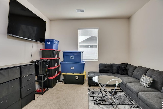 view of carpeted living room