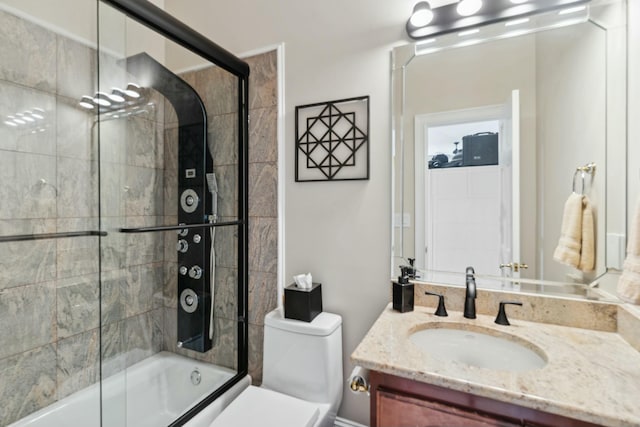 29 Savannah River Pl, North Augusta, SC 29841 - bathroom with vanity, combined bath / shower with glass door, and toilet