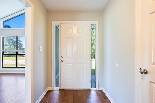 661 Kemper Dr, Evans, GA 30809 - foyer entrance with dark wood-style floors and baseboards