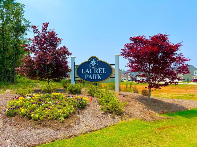 view of community sign