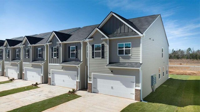 view of property with a garage