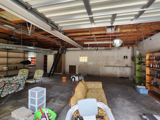 2023 Pisgah Rd, North Augusta, SC 29841 - garage with a garage door opener and concrete block wall