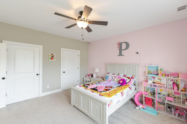 719 Nuttall St, Evans, GA 30809 - bedroom featuring light colored carpet and a ceiling fan
