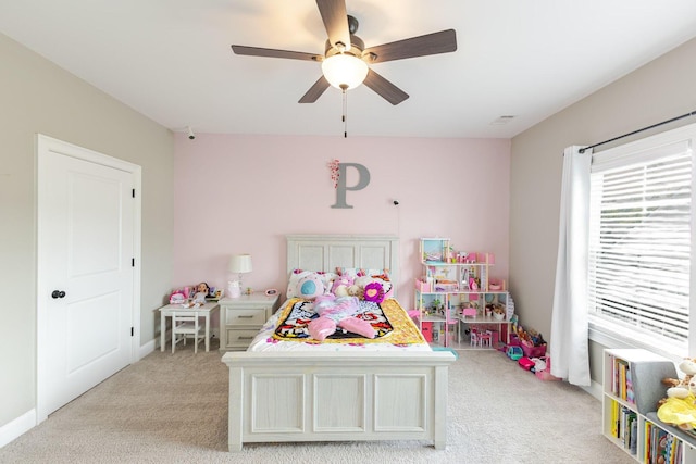 719 Nuttall St, Evans, GA 30809 - bedroom featuring light carpet and a ceiling fan