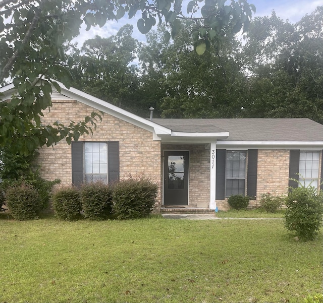 3011 White Sand Dr, Hephzibah, GA 30815 - ranch-style home featuring a front yard, brick siding, and a shingled roof
