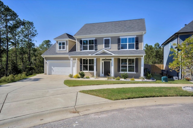 view of front facade with a garage