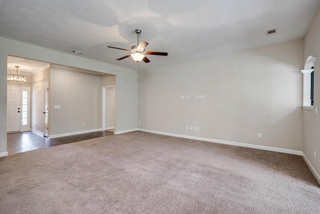 5186 Copse Dr, Augusta, GA 30909 - empty room featuring dark carpet and ceiling fan