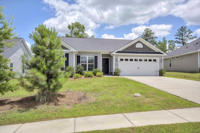 5186 Copse Dr, Augusta, GA 30909 - single story home featuring an attached garage, driveway, board and batten siding, and a front yard