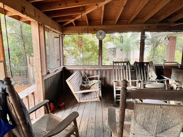 view of sunroom