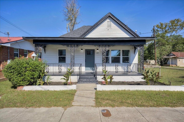 bungalow-style house with a porch