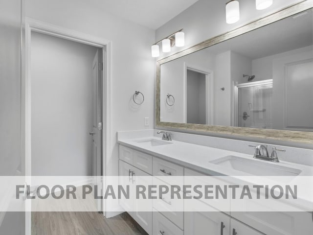 1305 Newbern Dr, Grovetown, GA 30813 - full bathroom with double vanity and a stall shower