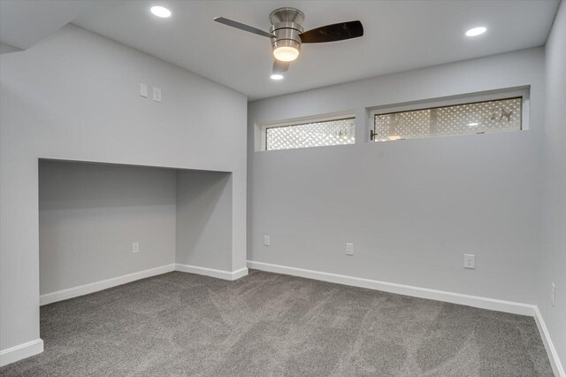 2417 Wilkshire Dr, Augusta, GA 30904 - unfurnished room with a ceiling fan, carpet floors, baseboards, and recessed lighting