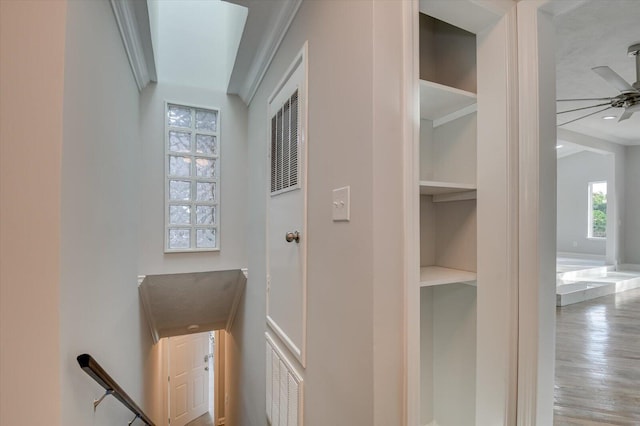2417 Wilkshire Dr, Augusta, GA 30904 - interior space with visible vents, wood finished floors, and ornamental molding