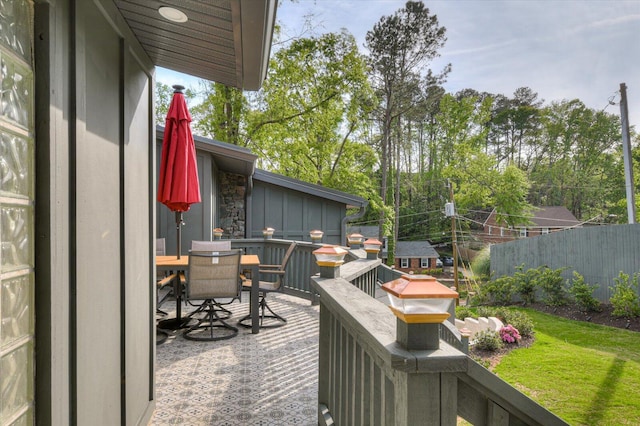 2417 Wilkshire Dr, Augusta, GA 30904 - deck featuring outdoor dining area and fence