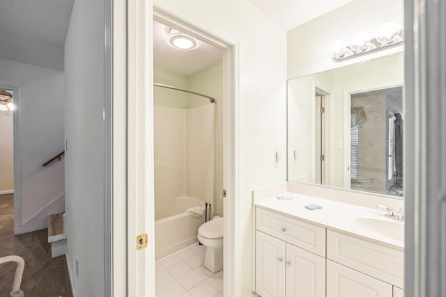 3758 Boulder Trl, Augusta, GA 30907 - full bathroom featuring vanity, tub / shower combination, and tile patterned floors