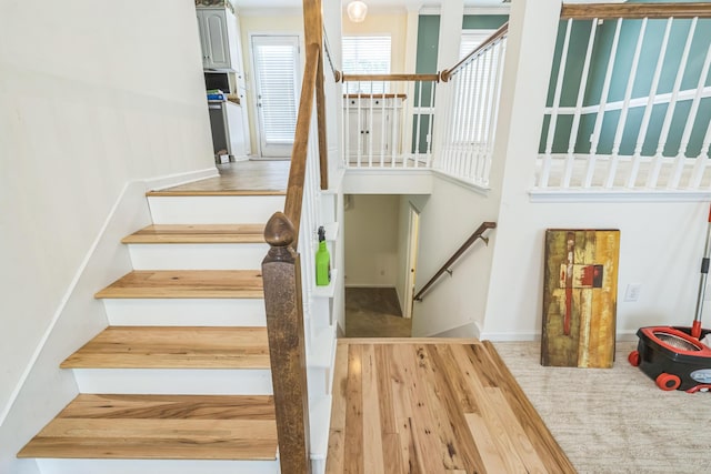 3758 Boulder Trl, Augusta, GA 30907 - stairway featuring wood finished floors