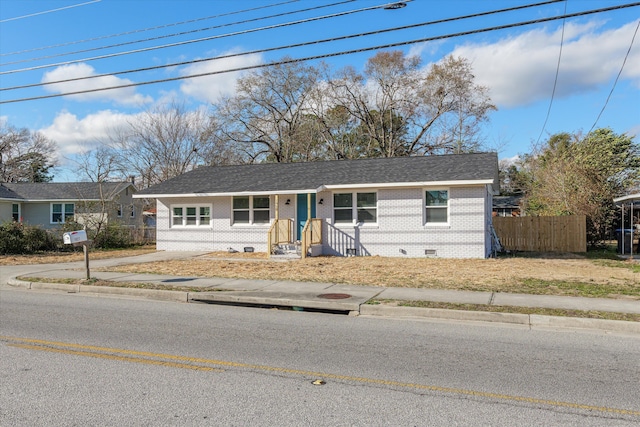 view of ranch-style house