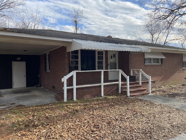 2008 Tubman Home Rd, Augusta, GA 30904 - view of front of property featuring brick siding, crawl space, and an attached carport